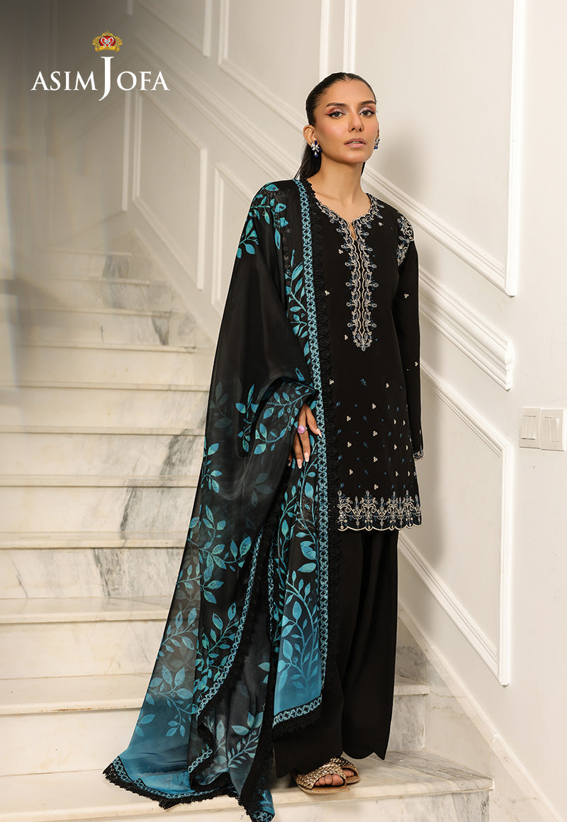 AJMCHD-01 EMBROIDERED CAMBRIC  Stitched 3 PCS