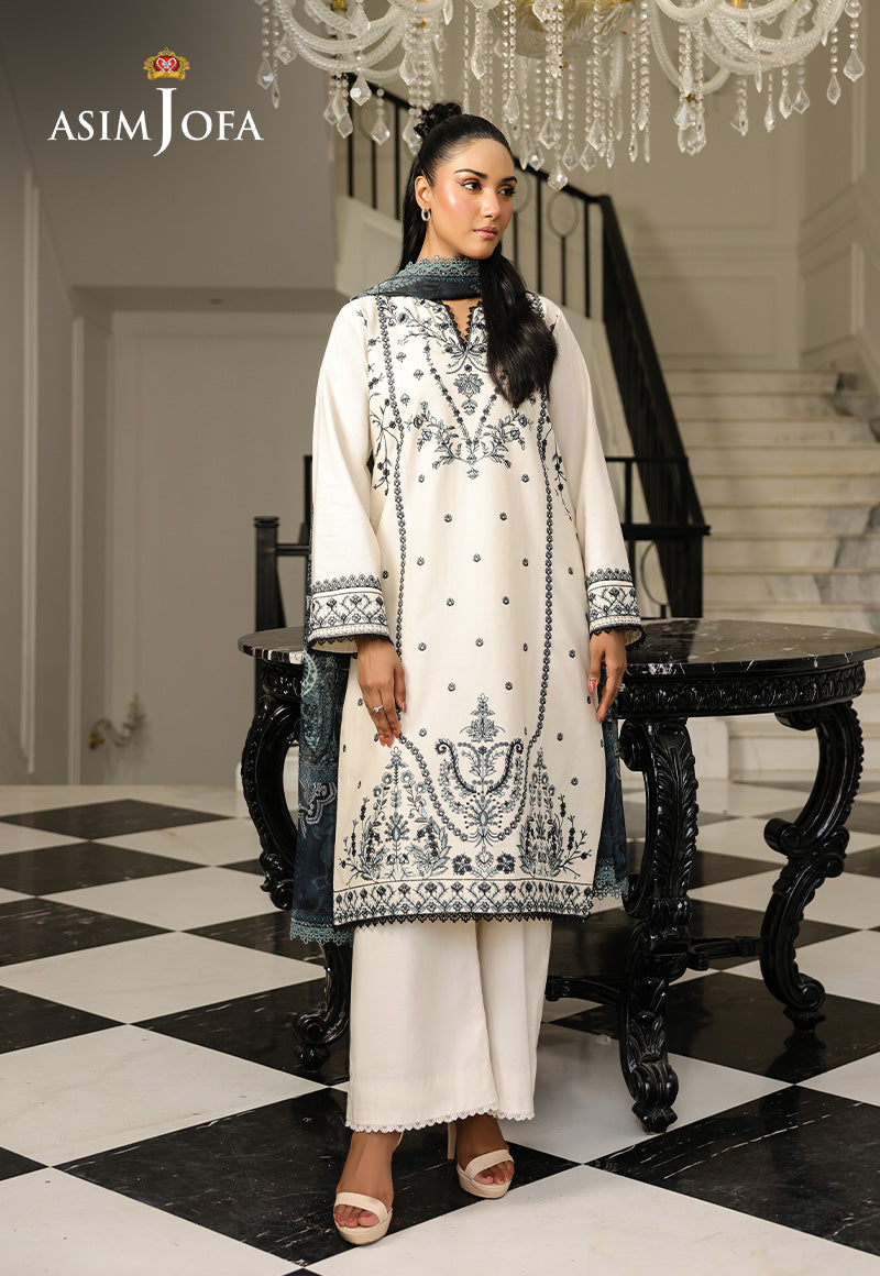 AJMCHD-08 EMBROIDERED CAMBRIC STITCHED 2 PCS