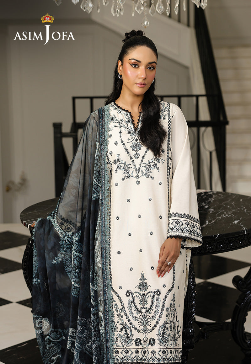 AJMCHD-08 EMBROIDERED CAMBRIC STITCHED 2 PCS