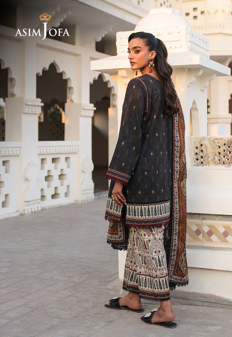 AJUBFD-71 DIGITAL PRINTED LAWN STITCHED 3 PCS
