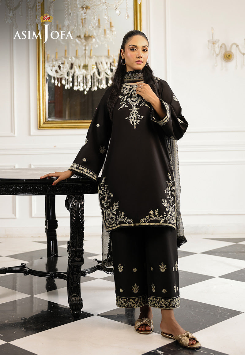 AJMCHD-09 EMBROIDERED CAMBRIC  Stitched 3 PCS