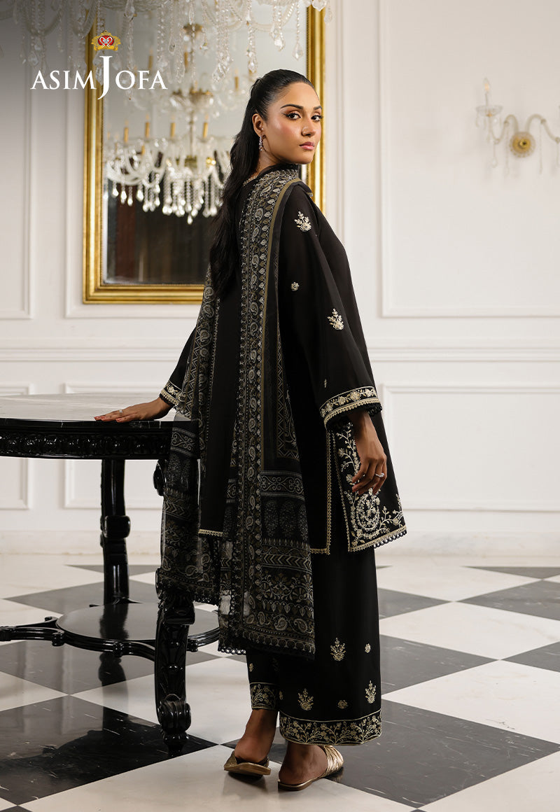 AJMCHD-09 EMBROIDERED CAMBRIC  Stitched 3 PCS