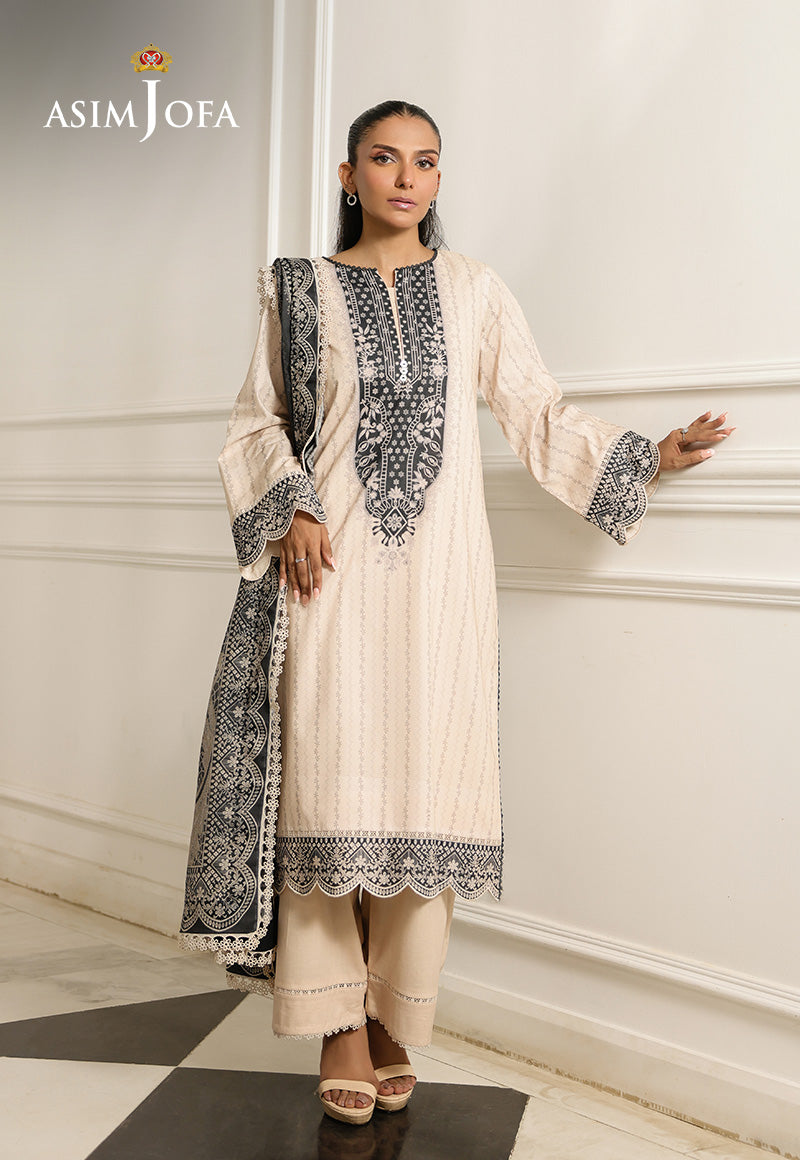 AJMCHD-16 DIGITAL PRINTED LAWN  Stitched 3 PCS