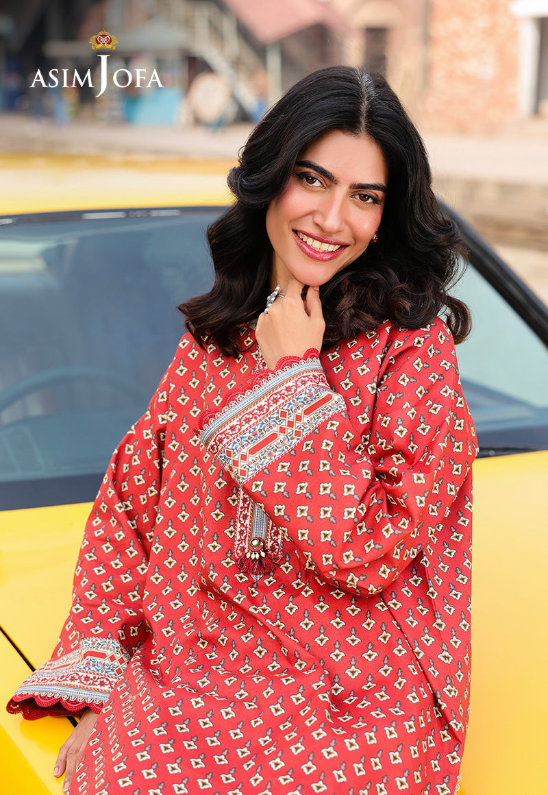 AJUBFD-62 DIGITAL PRINTED LAWN STITCHED 2 PCS