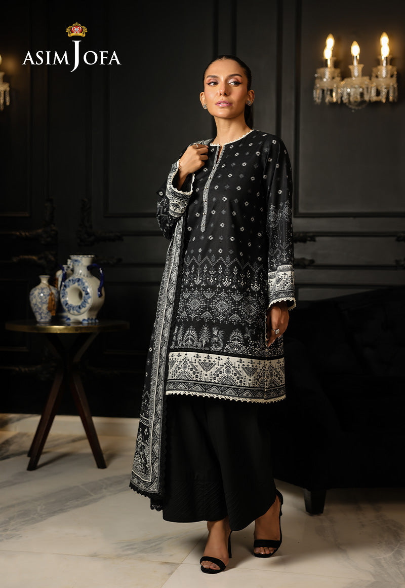 AJMCHD-13 DIGITAL PRINTED LAWN  Stitched 3 PCS