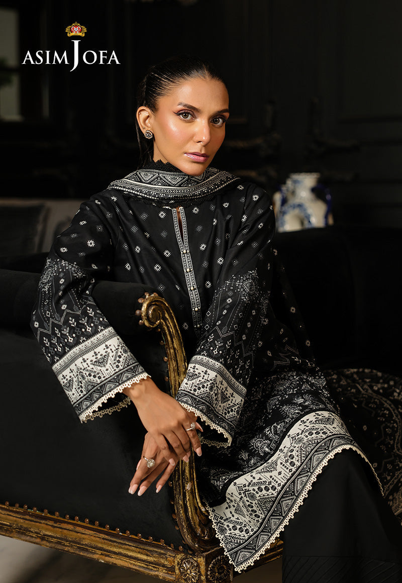 AJMCHD-13 DIGITAL PRINTED LAWN  Stitched 3 PCS