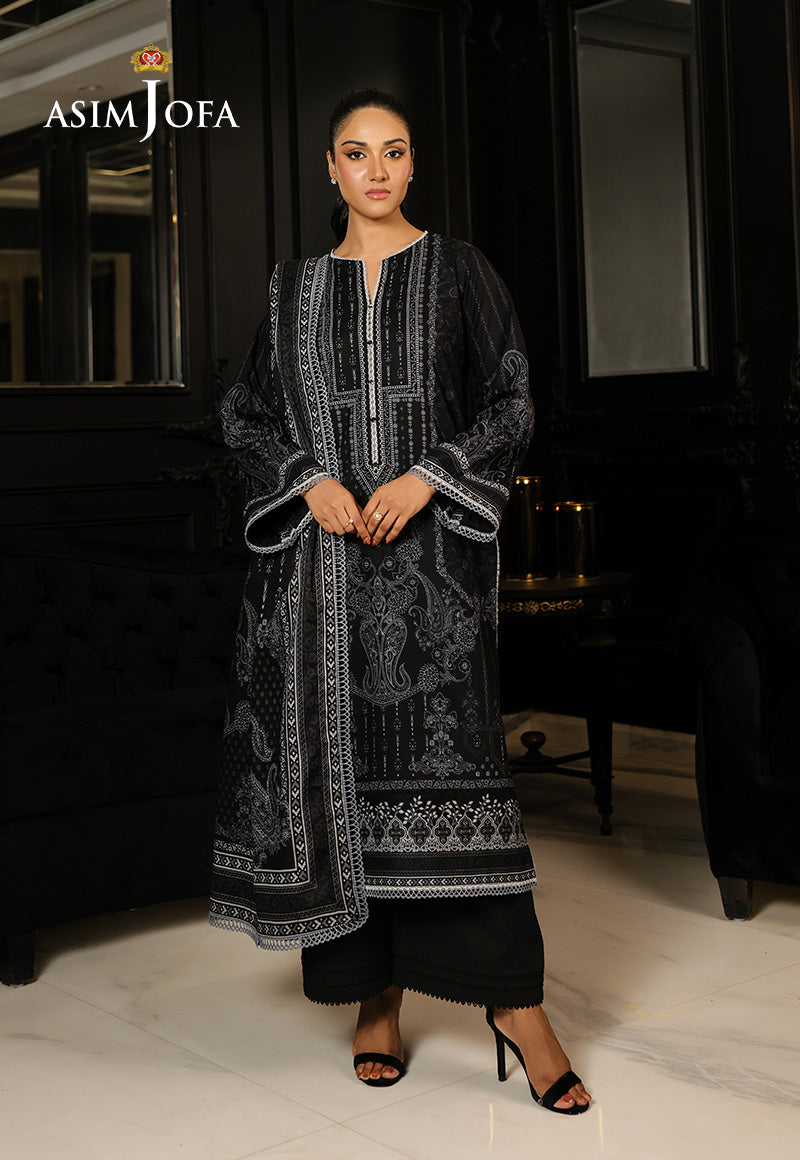 AJMCHD-18 DIGITAL PRINTED LAWN  Stitched 3 PCS