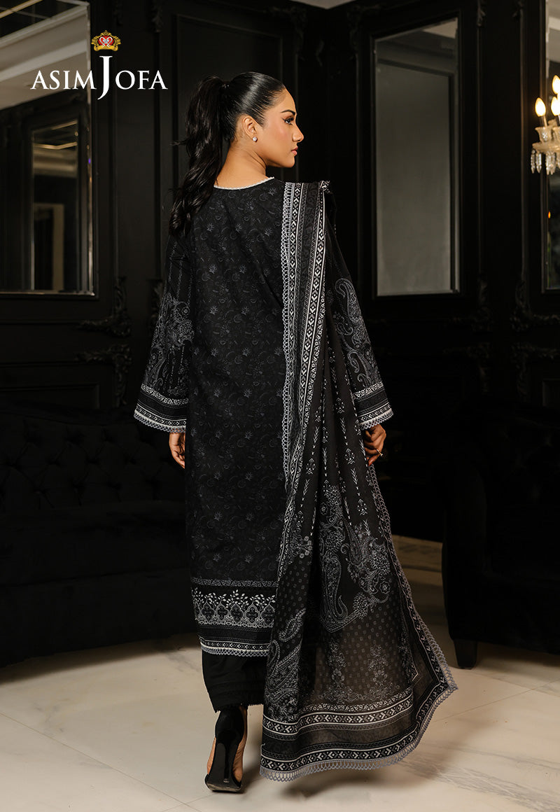AJMCHD-18 DIGITAL PRINTED LAWN  Stitched 3 PCS