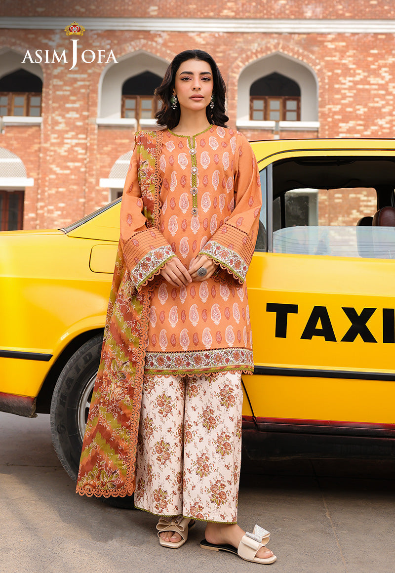 AJUBFD-70 DIGITAL PRINTED LAWN Stitched 3 PCS