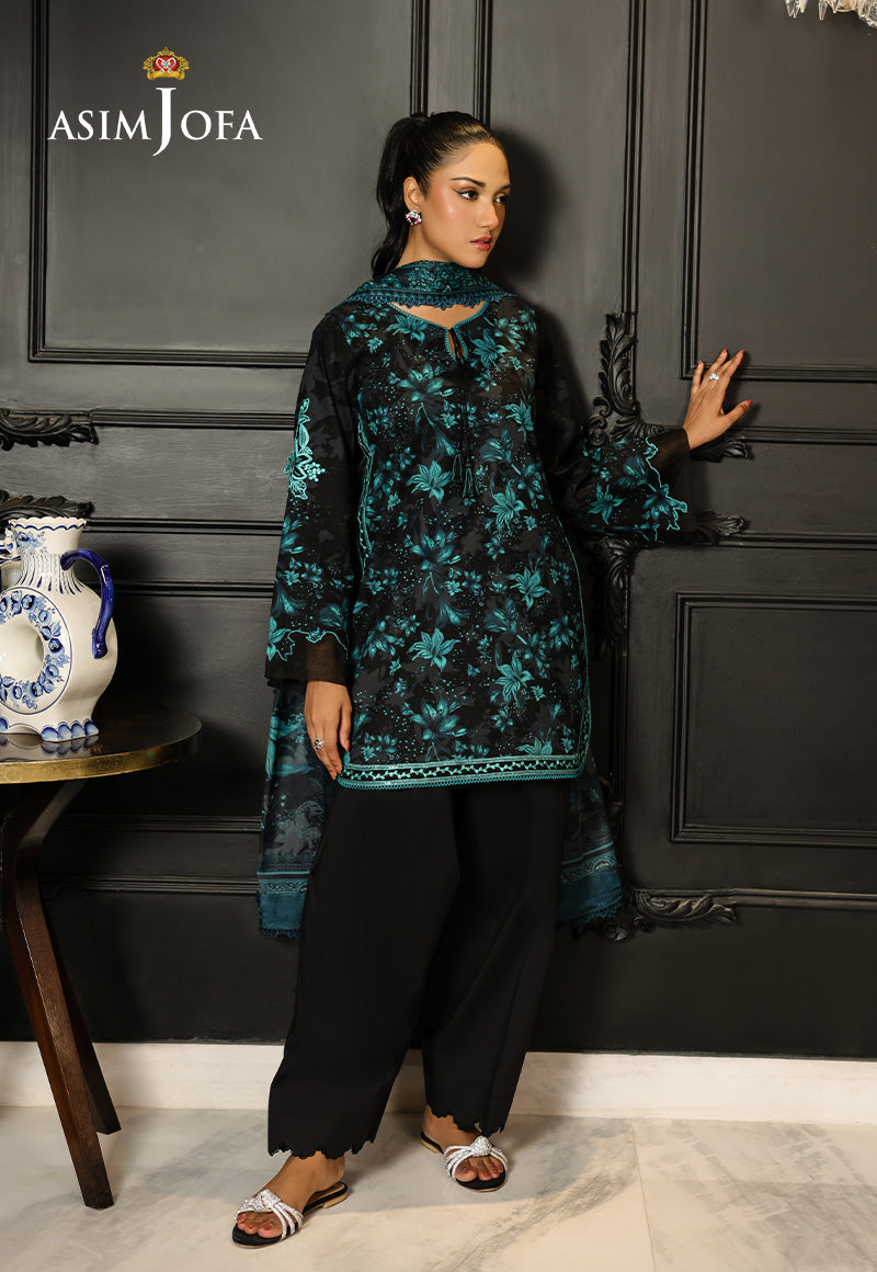AJMCHD-05 EMBROIDERED LAWN  Stitched 3 PCS