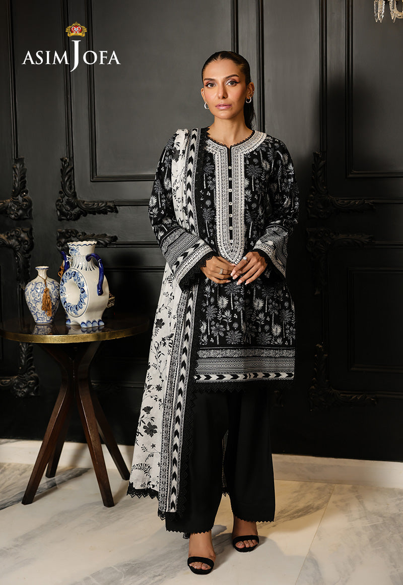 AJMCHD-03 EMBROIDERED LAWN STITCHED 3 PCS