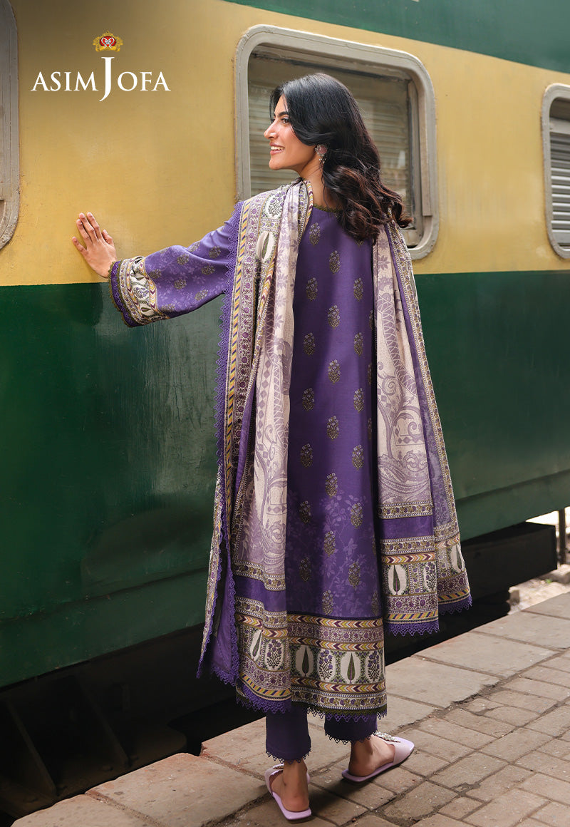 AJUBFD-63 DIGITAL PRINTED LAWN STITCHED 3 PCS