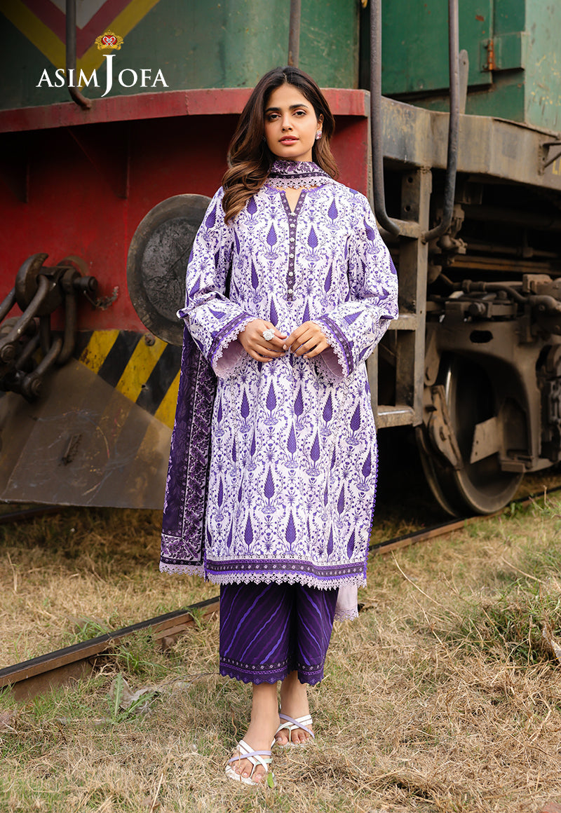 AJUBFD-73 DIGITAL PRINTED LAWN Stitched 3 PCS