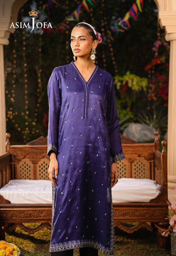 AJPB-220 EMBROIDERED RAW SILK STITCHED 2PCS