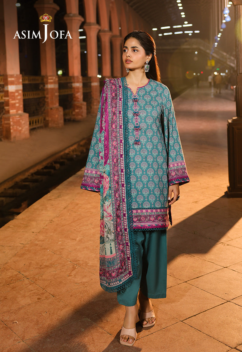 AJUBFD-64 DIGITAL PRINTED LAWN STITCHED 3 PCS