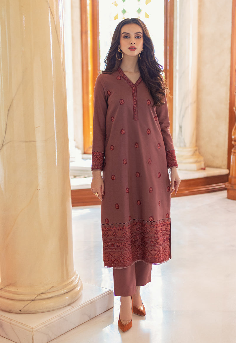 AJPD-15 EMBROIDERED CAMBRIC STITCHED 2 PCS