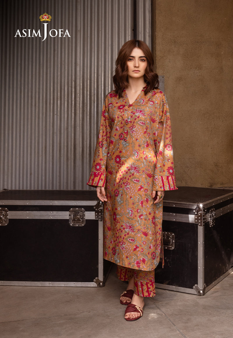 Ajso-177 Unstitched 2 Pcs Shirt Trouser