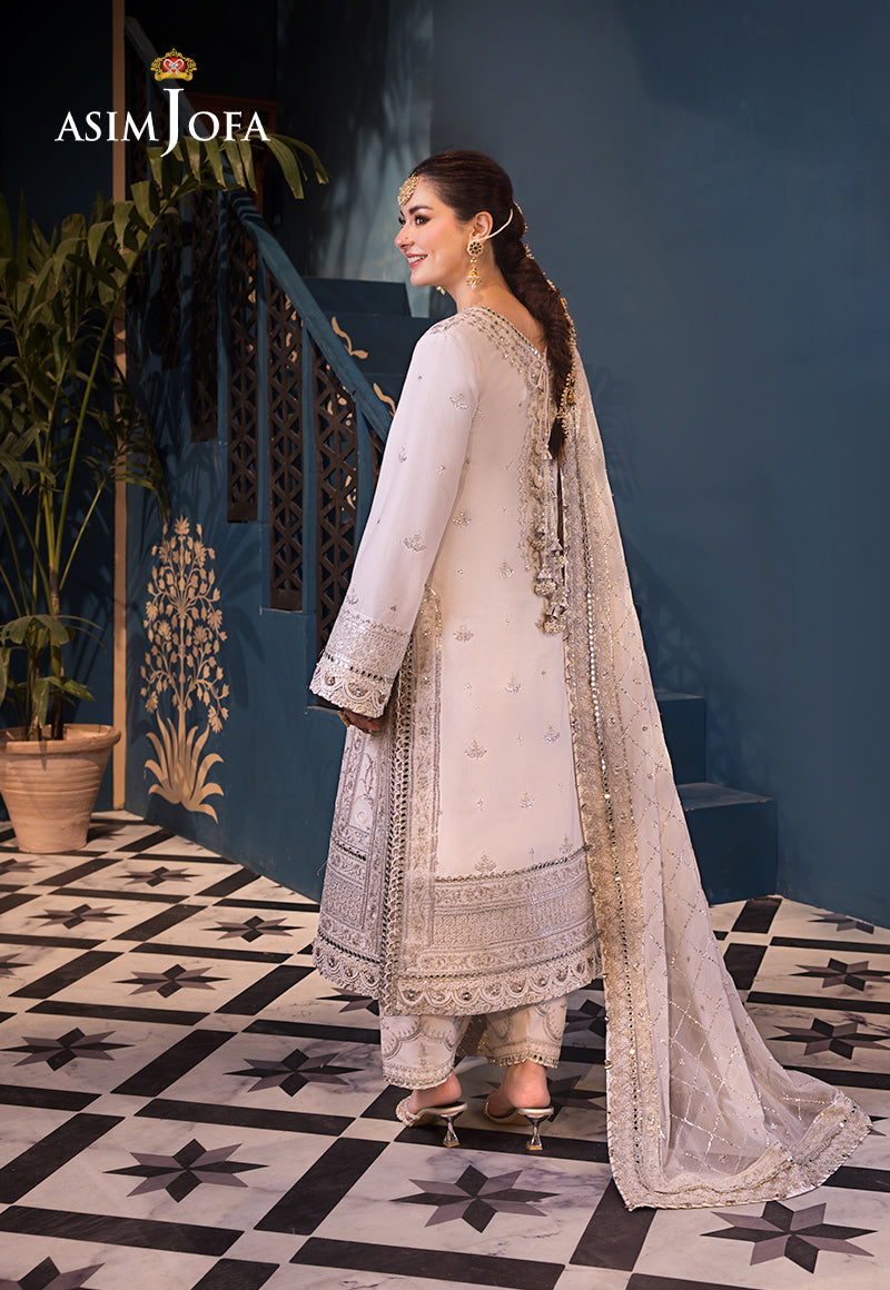 AJFID-08 EMBROIDERED LAWN STITCHED 3 PCS