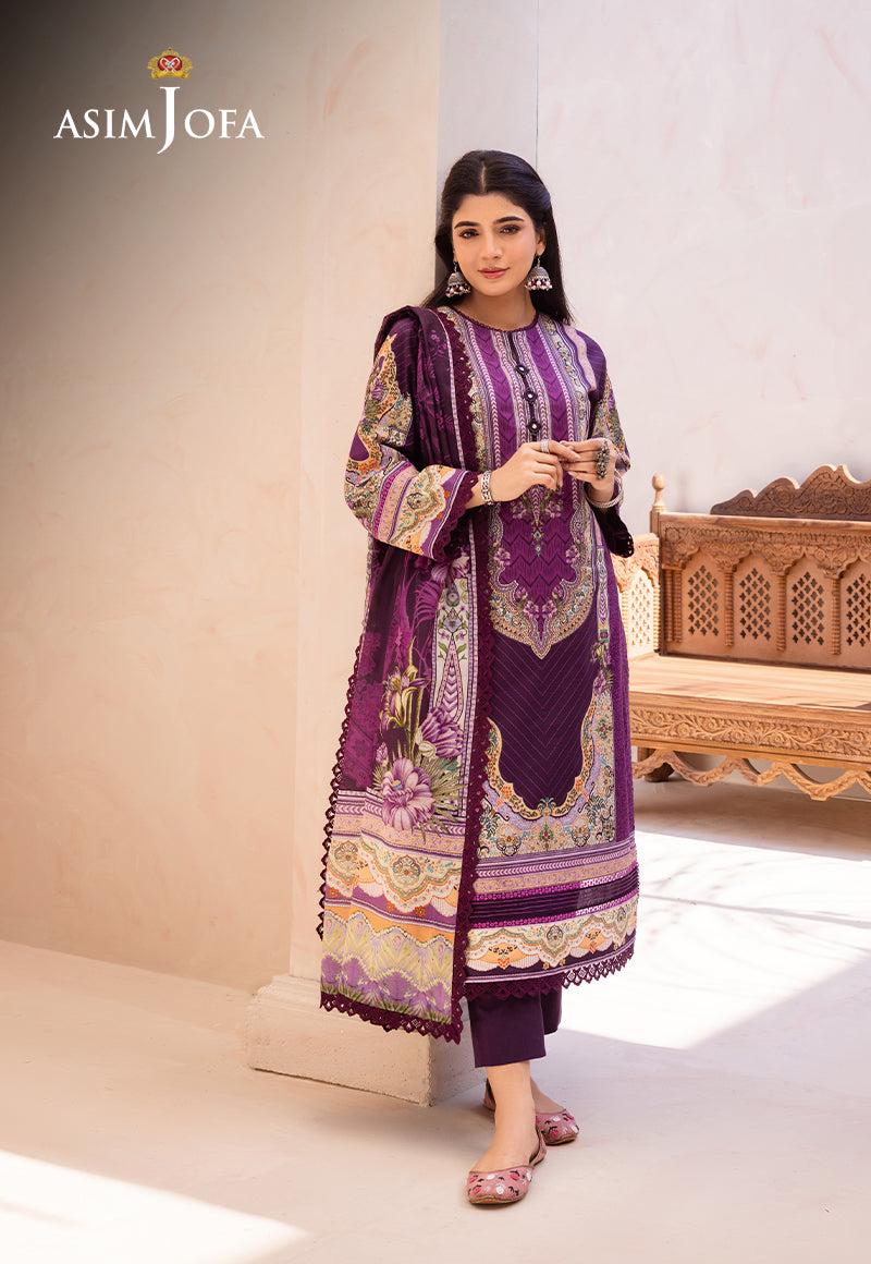 AJUBD-10 PRINTED LAWN STITCHED 3 PCS