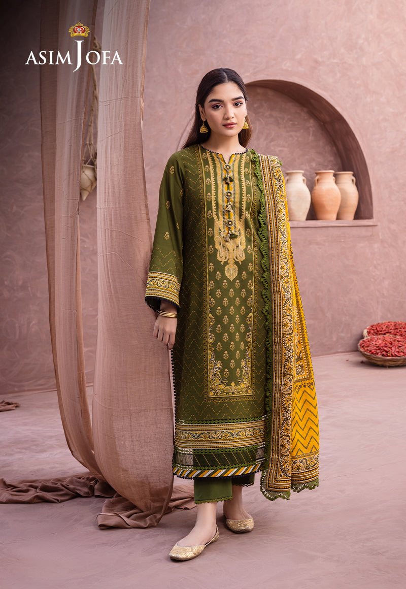 AJUBD-01 PRINTED LAWN STITCHED 3 PCS