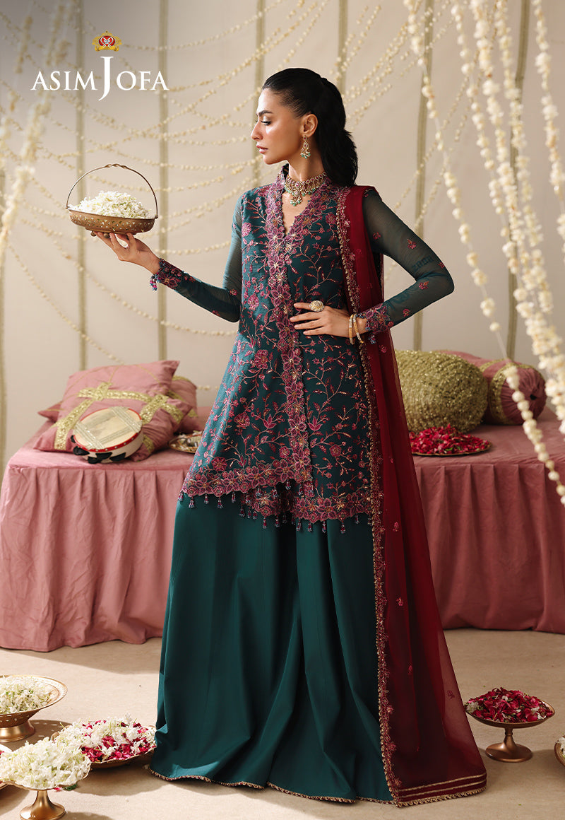 AJUFC-23 Embroidered Chiffon Unstitched 3 Pcs