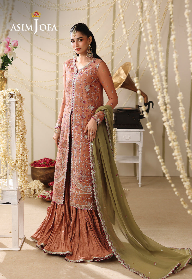 AJUFC-11 Embroidered Chiffon Unstitched 3 Pcs