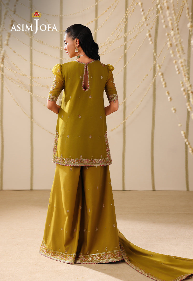 AJUFC-18 Embroidered Chiffon Unstitched 3 Pcs