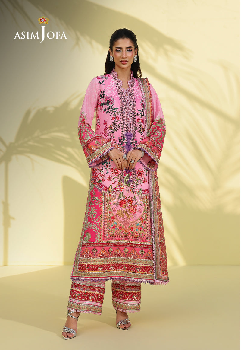 AJUC-06 Printed Crepe Silk Unstitched 3 Pcs