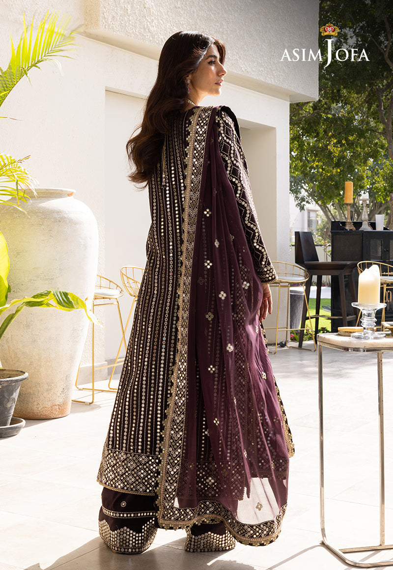 AJJHD-01 EMBROIDERED RAW SILK STITCHED 3 PCS