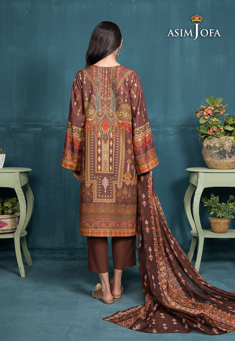 Ajso-134 Unstitched 2 Pcs Shirt Dupatta