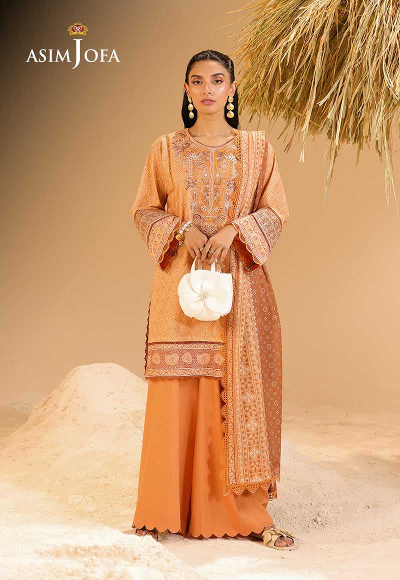 AJUBU-08 Embroidered Lawn 2 Pcs