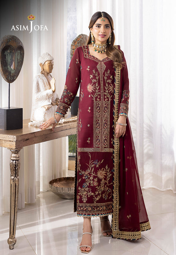 AJJMD-10 EMBROIDERED MONAR STITCHED 3 PCS