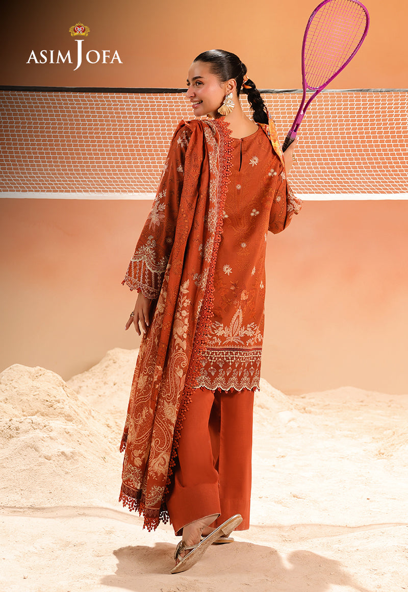 AJUBU-16 Printed Embroidered Lawn 2 Pcs