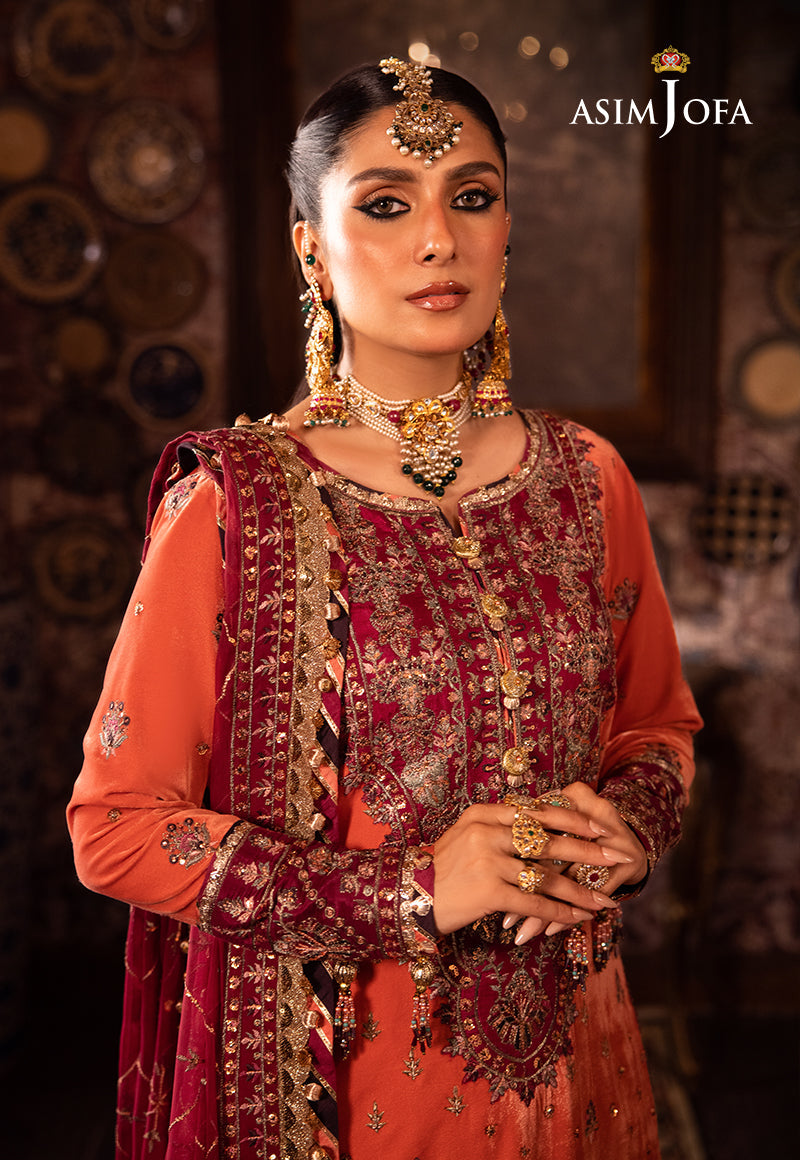 AJMMD-01 EMBROIDERED VELVET Stitched 3 PCS