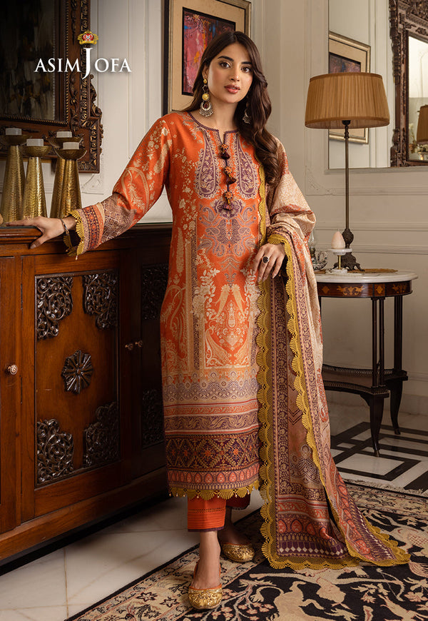 AJIWP-12 STITCHED EMBROIDERED KHADDAR 3 PCS