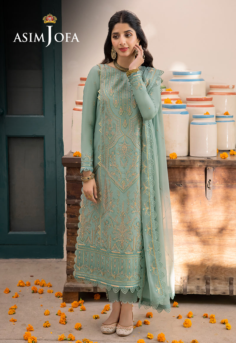 AJSW-25 EMBROIDERED POLY VISCOSE 3 PCS