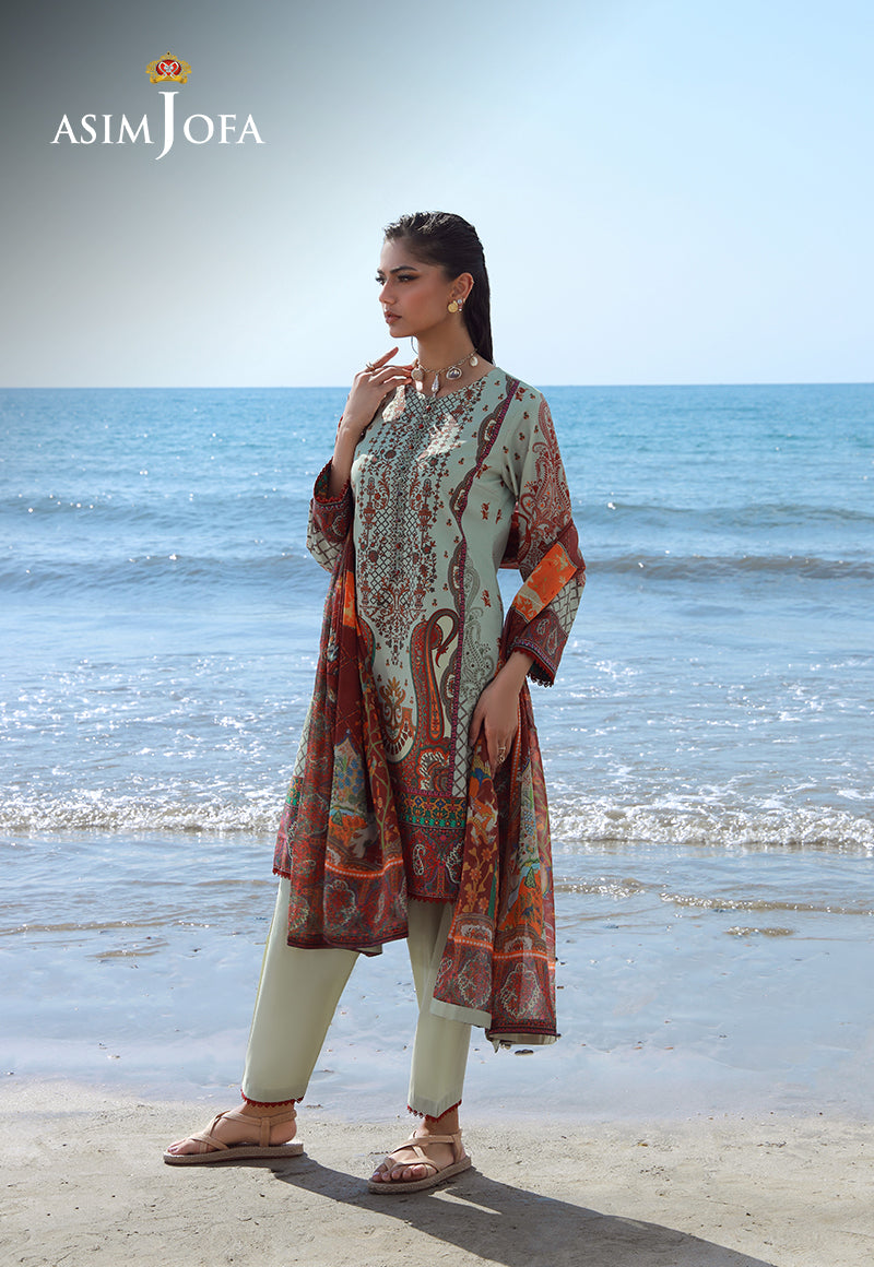 AJPB-170 PRINTED ARABIC LAWN 3PCS