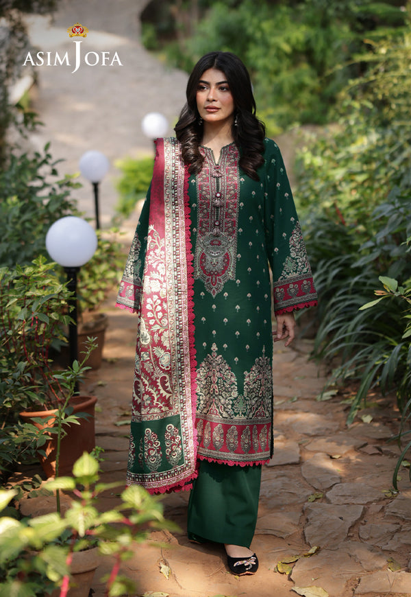 AJUW-40 PRINTED KHADDAR 3 Pcs