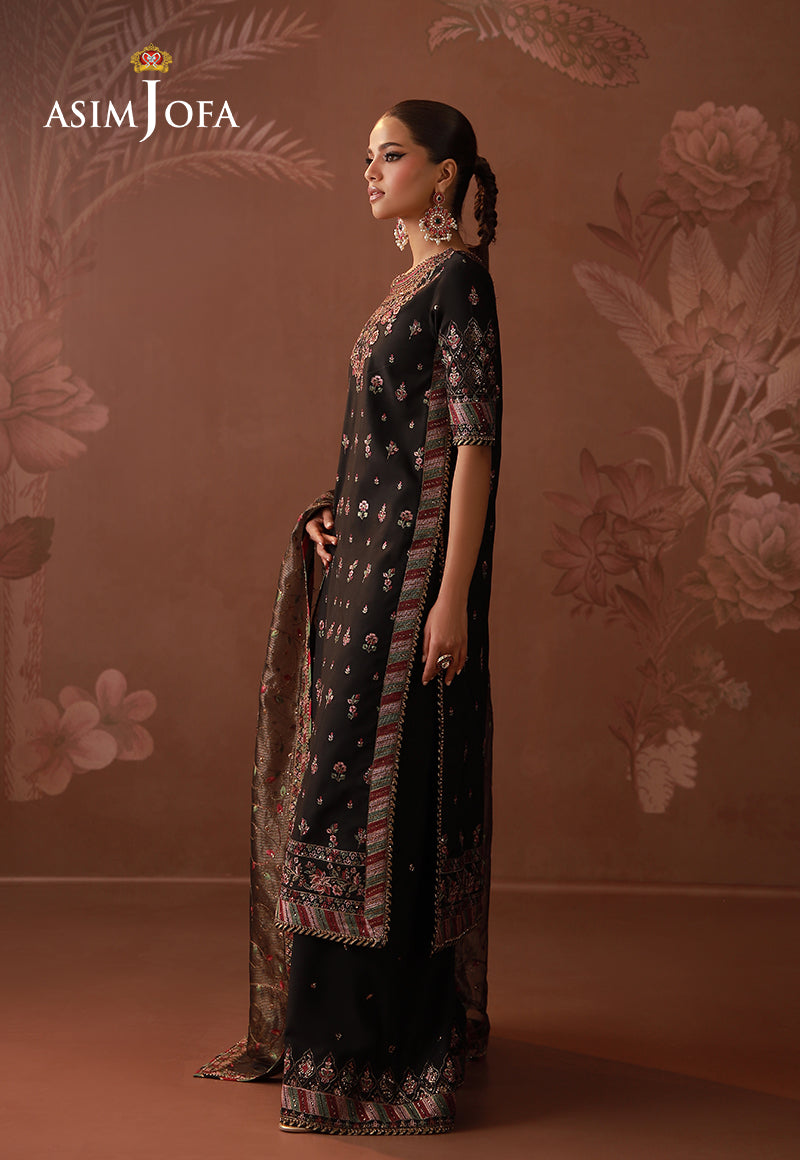 AJULD-05 Embroidered Boski Silk Unstitched 3 Pcs