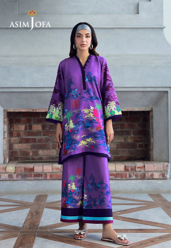 AJSO-118 PRINTED RAW SILK Shirt 1 PC