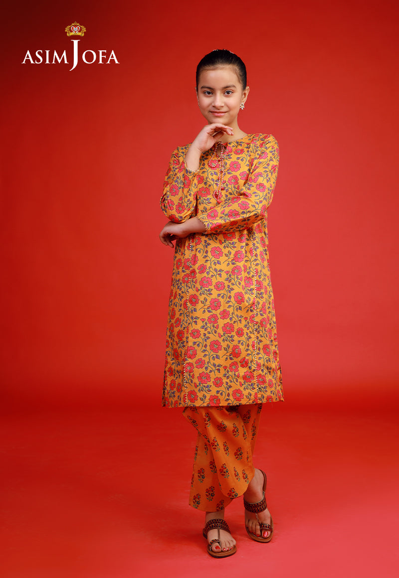 AJKP-09 STITCHED PRINTED CAMBRIC 2 PCS