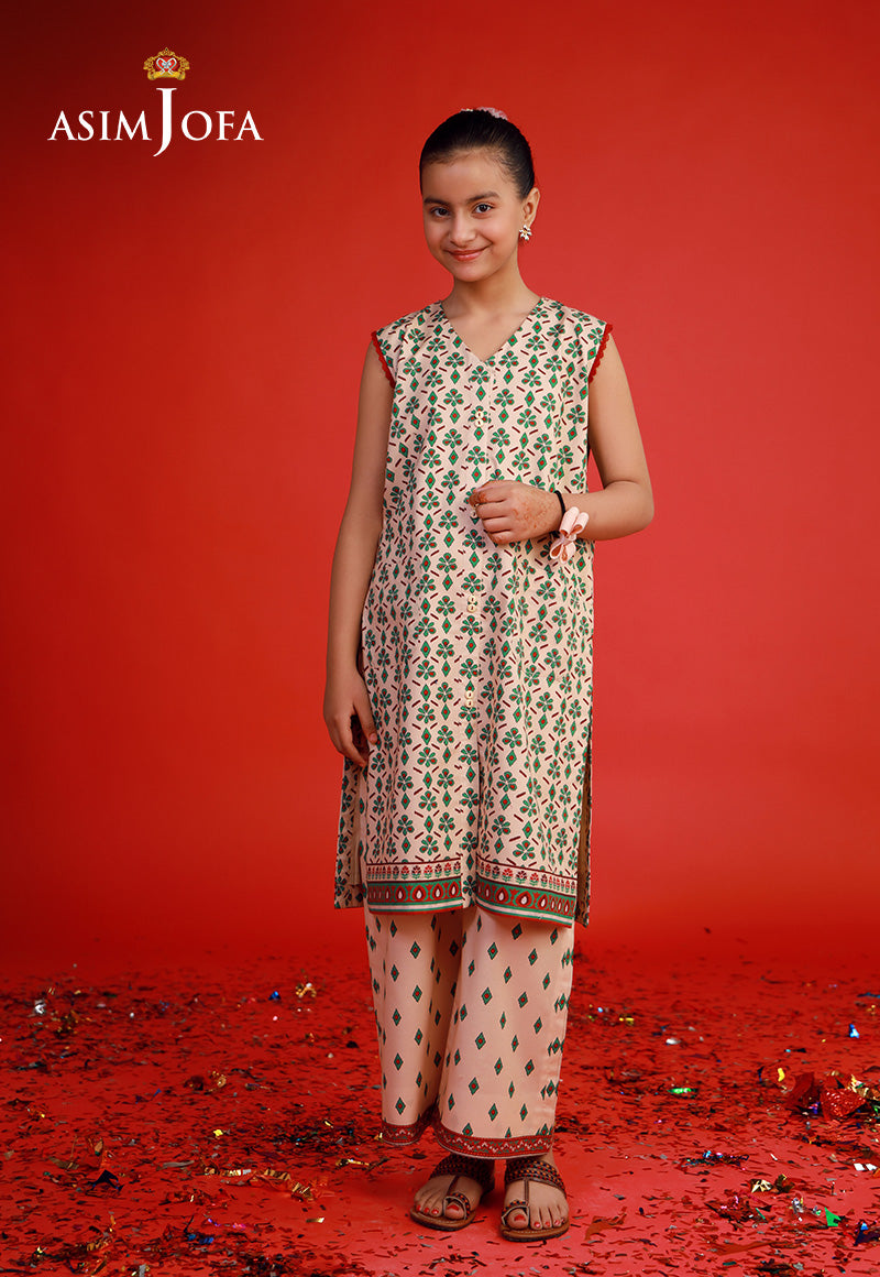 AJKP-01 STITCHED PRINTED CAMBRIC 2 PCS