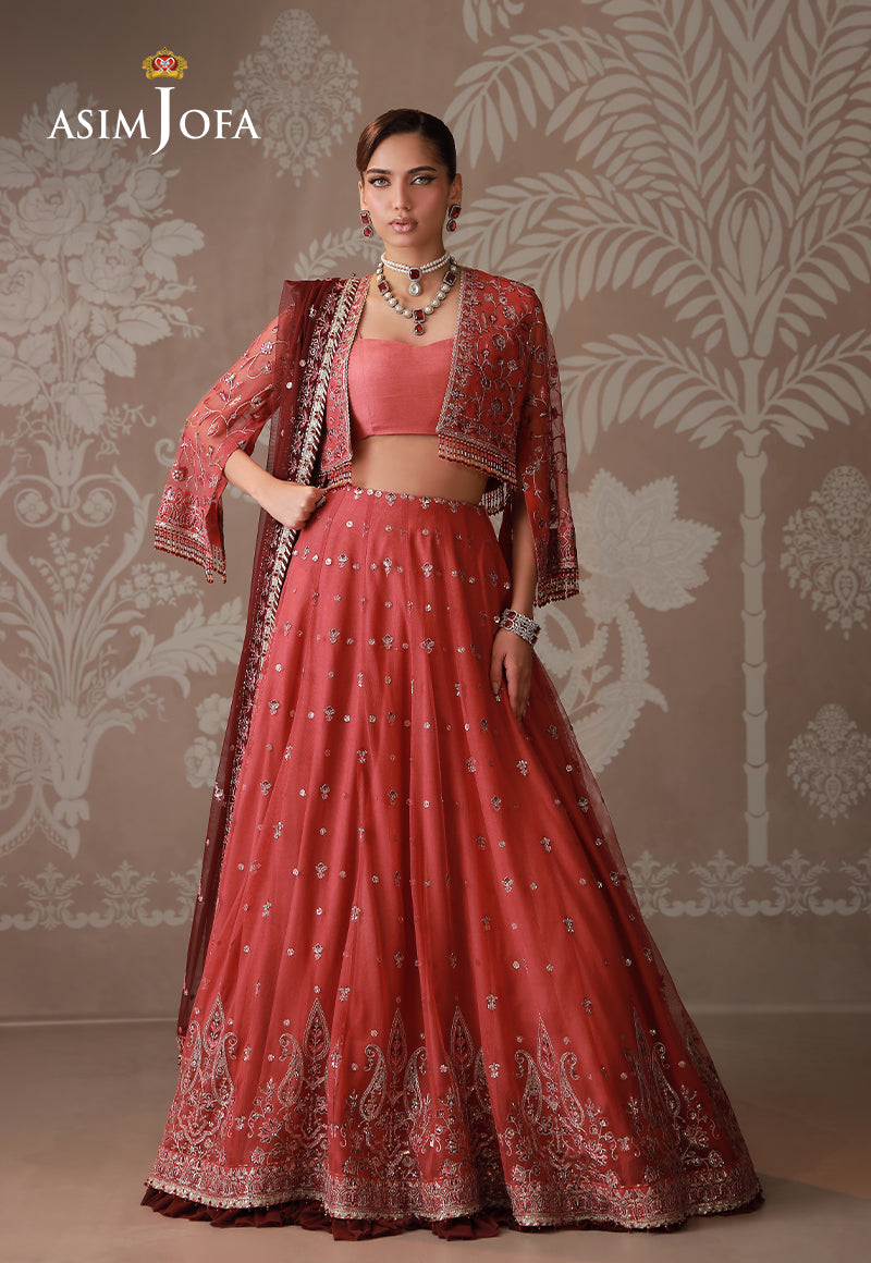 AJULDD-04 Embroidered Poly Net Stitched 4 Pcs