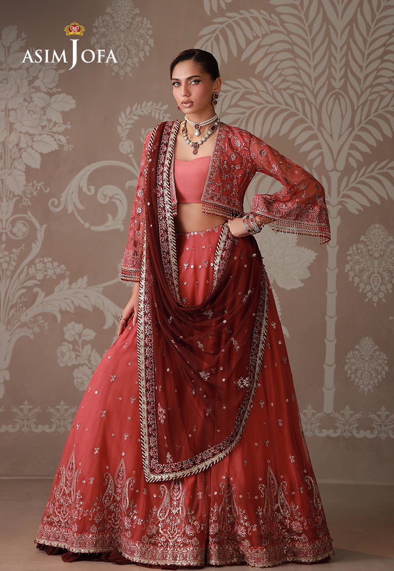 AJULD-04 Embroidered Poly Net Unstitched 3 Pcs