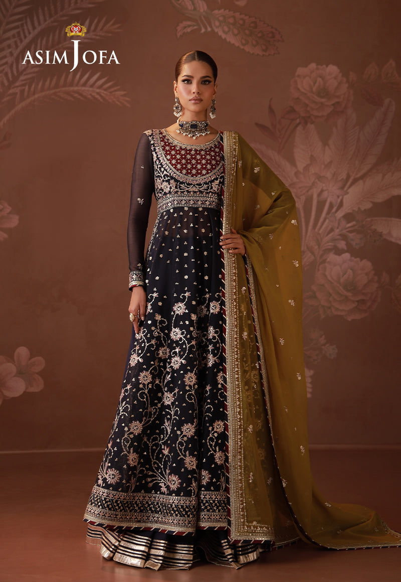 AJULD-01 Embroidered Chiffon Unstitched 3 Pcs