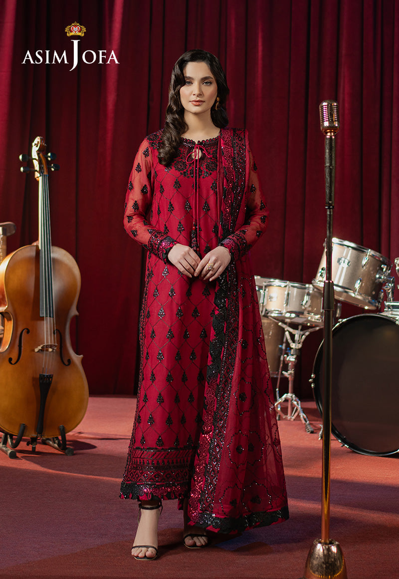 AJPFD-07 EMBROIDERED CHIFFON Stitched 3 PCS