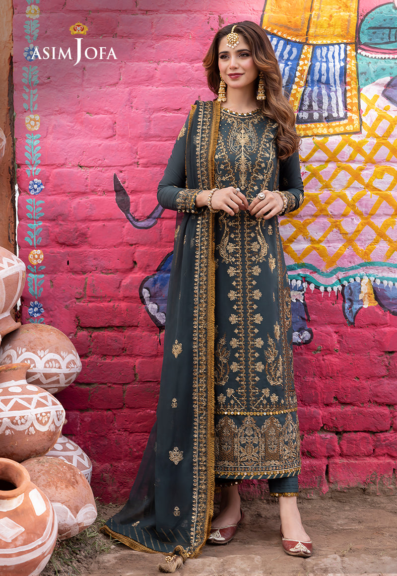 AJAB-07 EMBROIDERED LAWN SILK 3 PCS