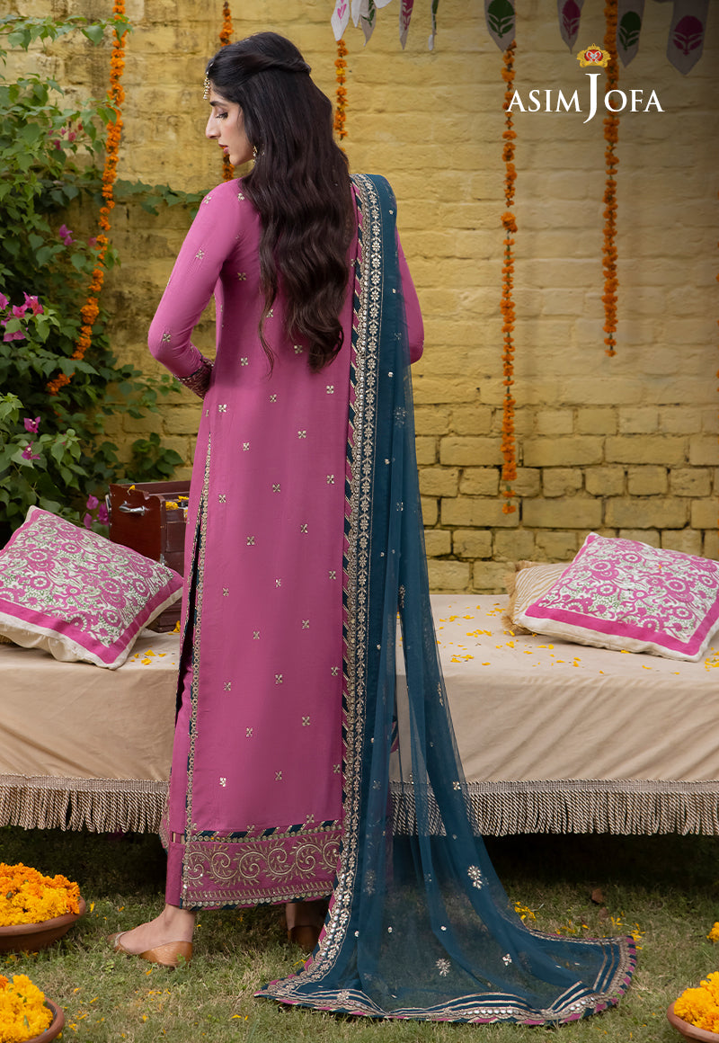 AJABD-19 EMBROIDERED COTTON SILK STITCHED 2 PCS
