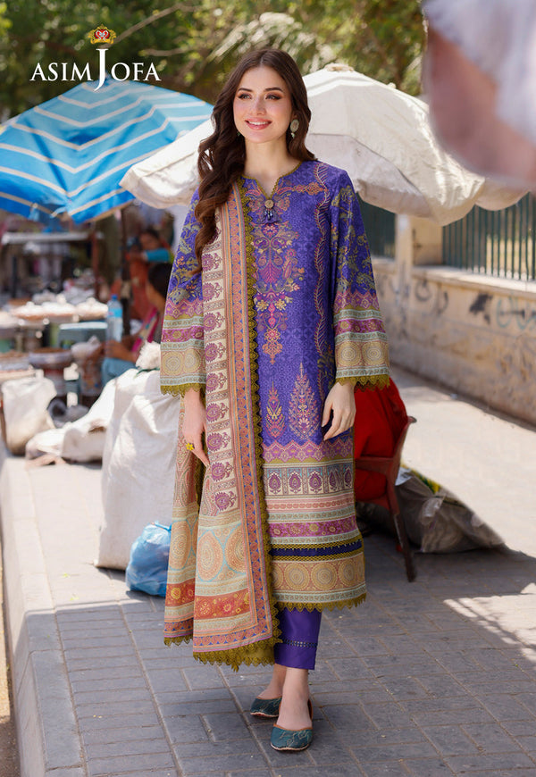 AJPLD-03-XS PRINTED ARABIC LAWN 3 PCS