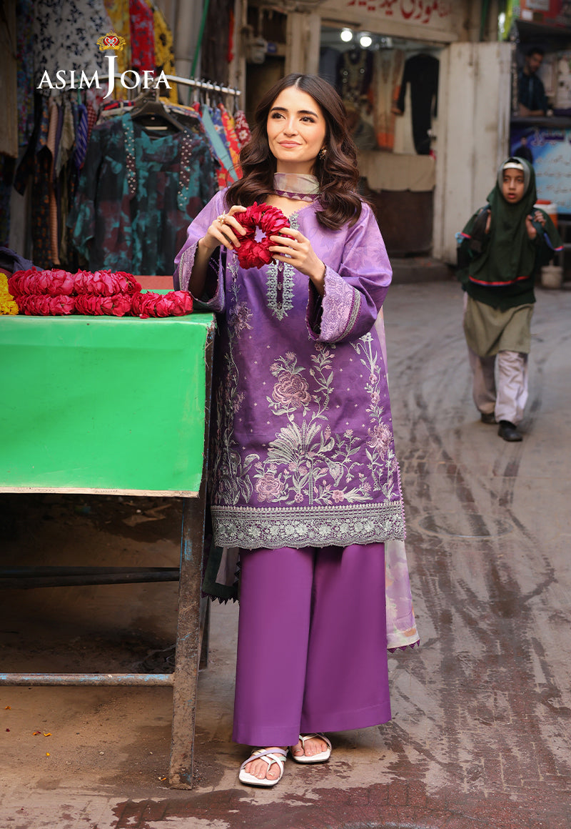 AJUBU-07 Embroidered Lawn 3 Pcs